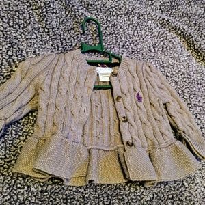 Ralph Lauren button up baby girl sweater